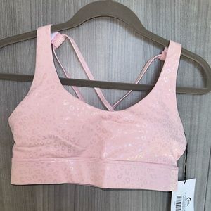 Zyia baby pink unicorn leopard activeware bra